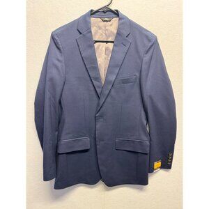 Haggar H26 Navy Tailored Fit Suit Jacket 36R Mens Blazer Polyester Blend